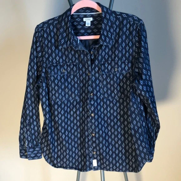 LL BEAN Vintage Denim Shirt - Picture 2 of 7